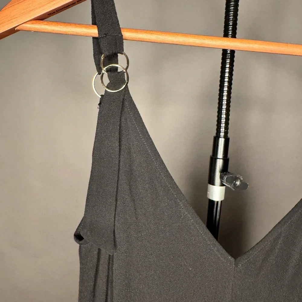 ba&sh • NWT Fasme Jumpsuit • Black Flowy Wide Leg Deep Open Back • XS - Picture 10 of 13